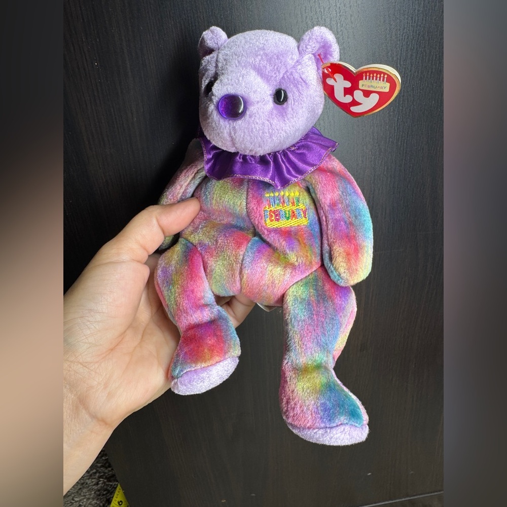 February the Birthday Bear 2001 Ty Beanie Baby Excellent Condition with All Tags